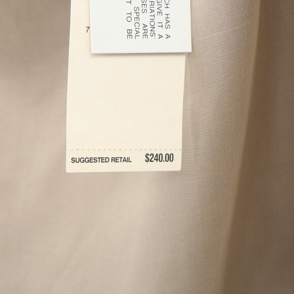 NWT Emanuel Ungaro Layered Sheer Overlay Taupe Silk Skirt 10 Petite 10P - Picture 4 of 4